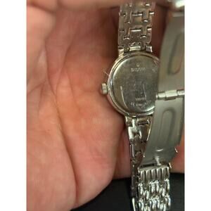 Bulova C837359 Mother Of Pearl Silver Tone Womens Watch! New Battery!